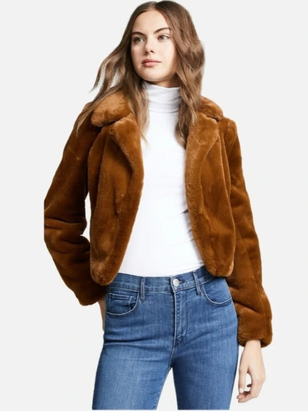 Blank NYC Faux Fur cropped jacket M